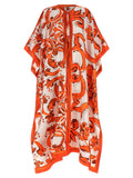 Dolce & Gabbana Orange Silk Long Dress