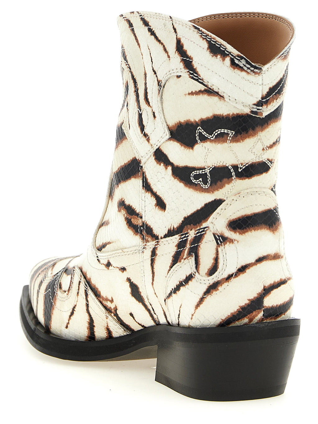 Ganni Beige Polyester Chelsea Boots