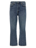 Agolde Blue Cotton Cropped Jeans