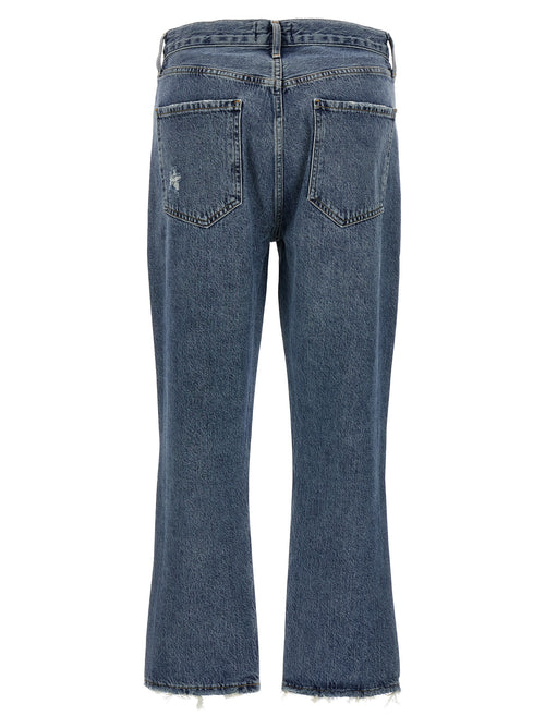 Agolde Blue Cotton Cropped Jeans