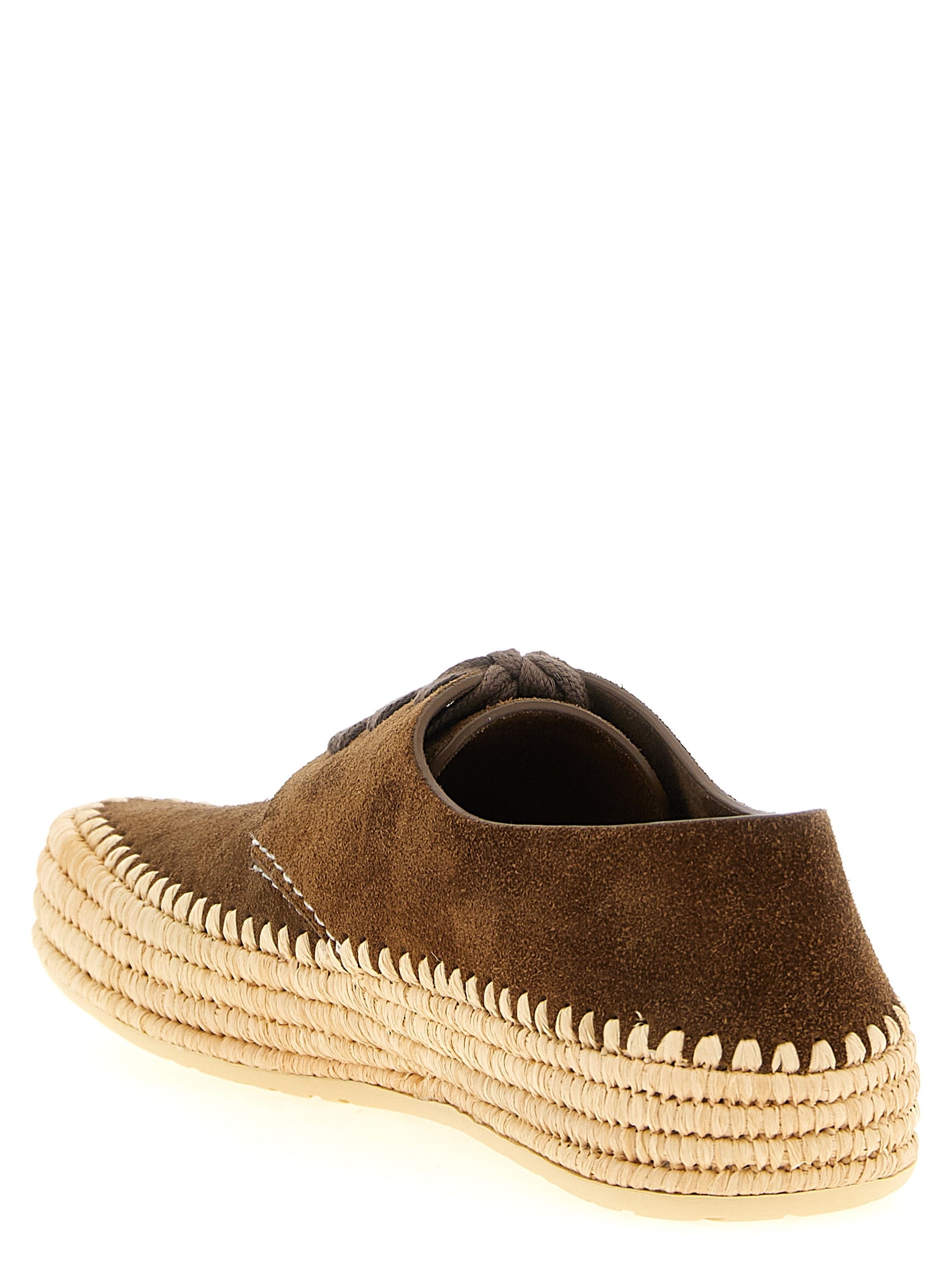 Loewe Brown Calfskin Espadrilles