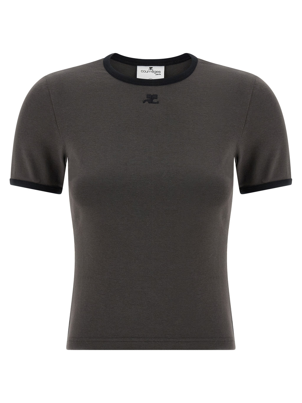 Courrèges Gray Cotton T-Shirt