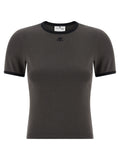 Courrèges Gray Cotton T-Shirt