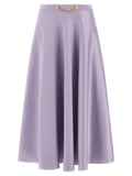 Elisabetta Franchi Purple Polyester Midi Skirt