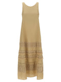 Max Mara Beige Linen Long Dress