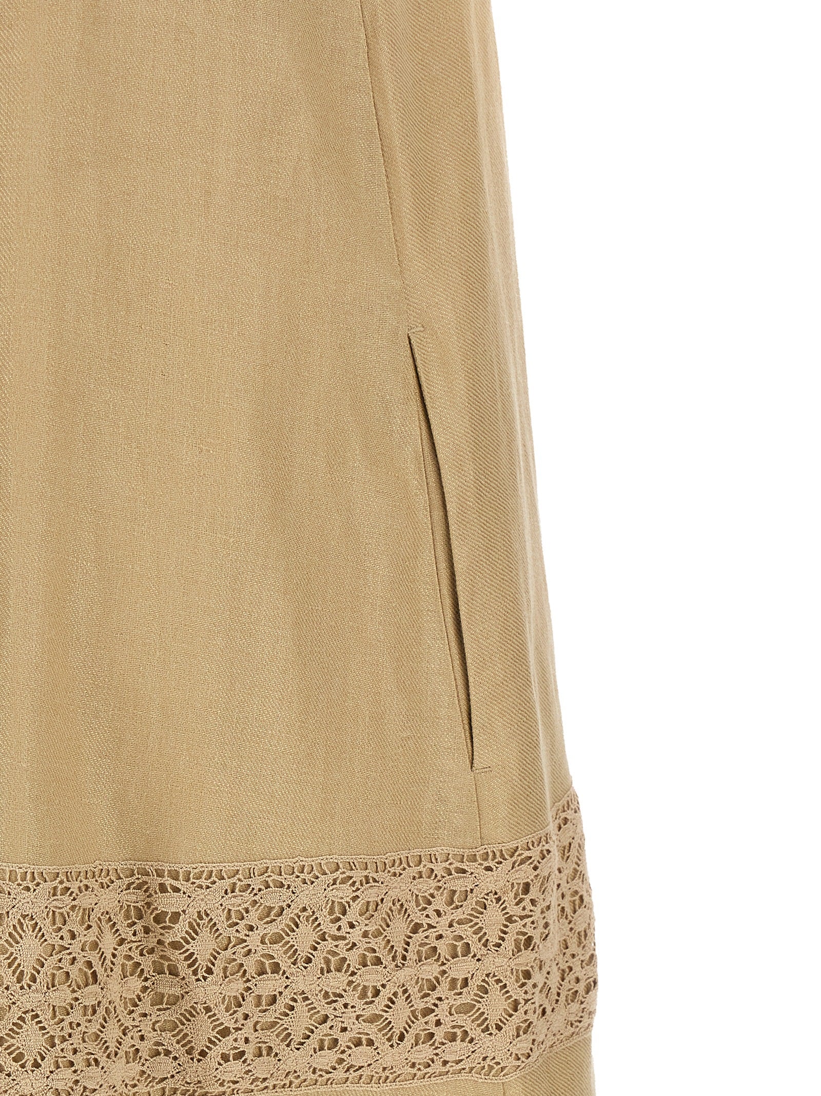 Max Mara Beige Linen Long Dress