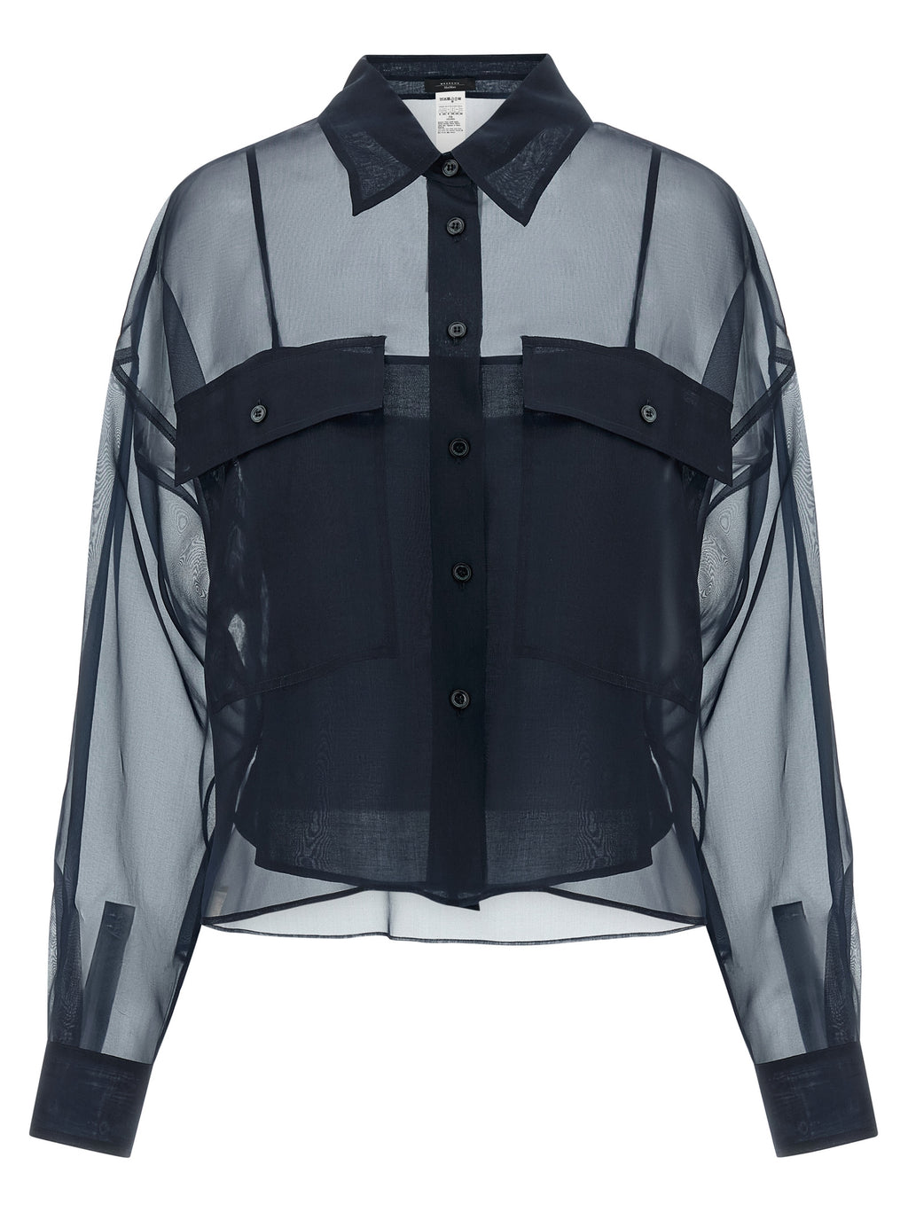Max Mara Blue Cotton Blouse