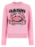 Ganni Multicolor Wool Cardigan