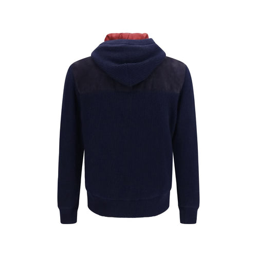 Brunello Cucinelli Blue Calf Leather Bos Taurus Jacket