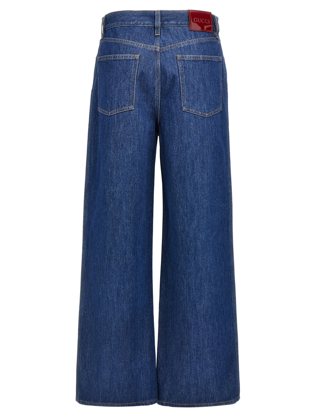 Gucci Blue Cotton Relaxed Fit Jeans
