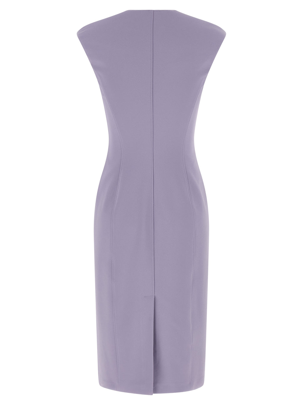 Elisabetta Franchi Purple Polyester Midi Dress
