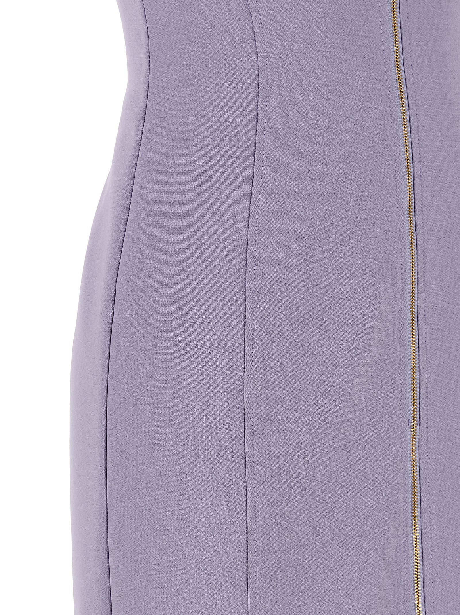 Elisabetta Franchi Purple Polyester Midi Dress