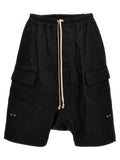 Rick Owens Black Cotton Bermuda Shorts