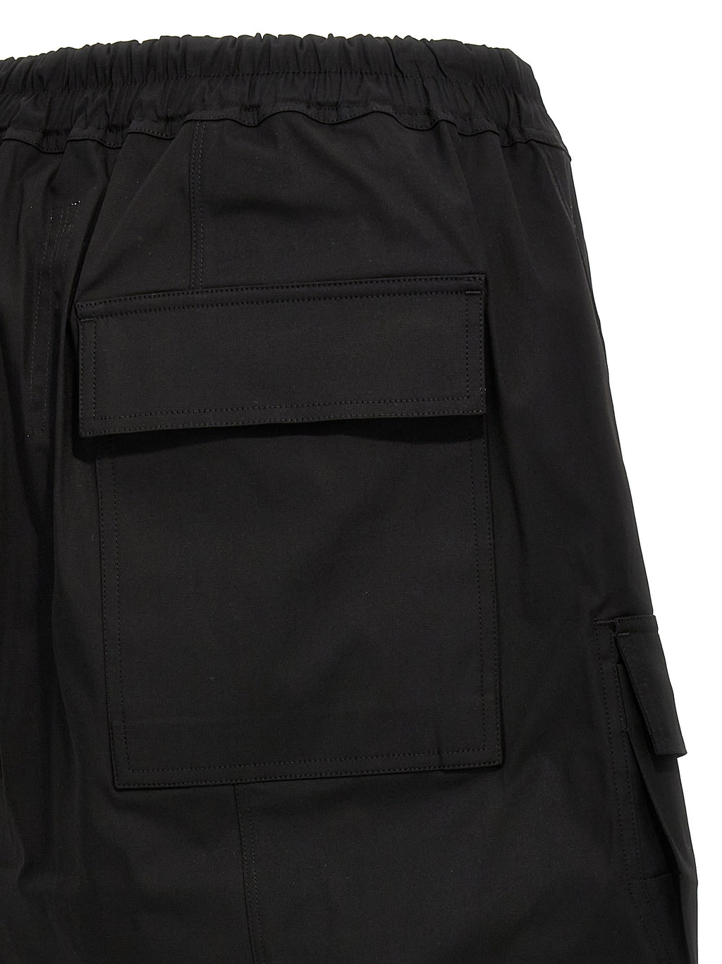 Rick Owens Black Cotton Bermuda Shorts