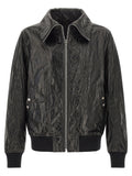 Rick Owens Black Lamb Leather Leather Jacket