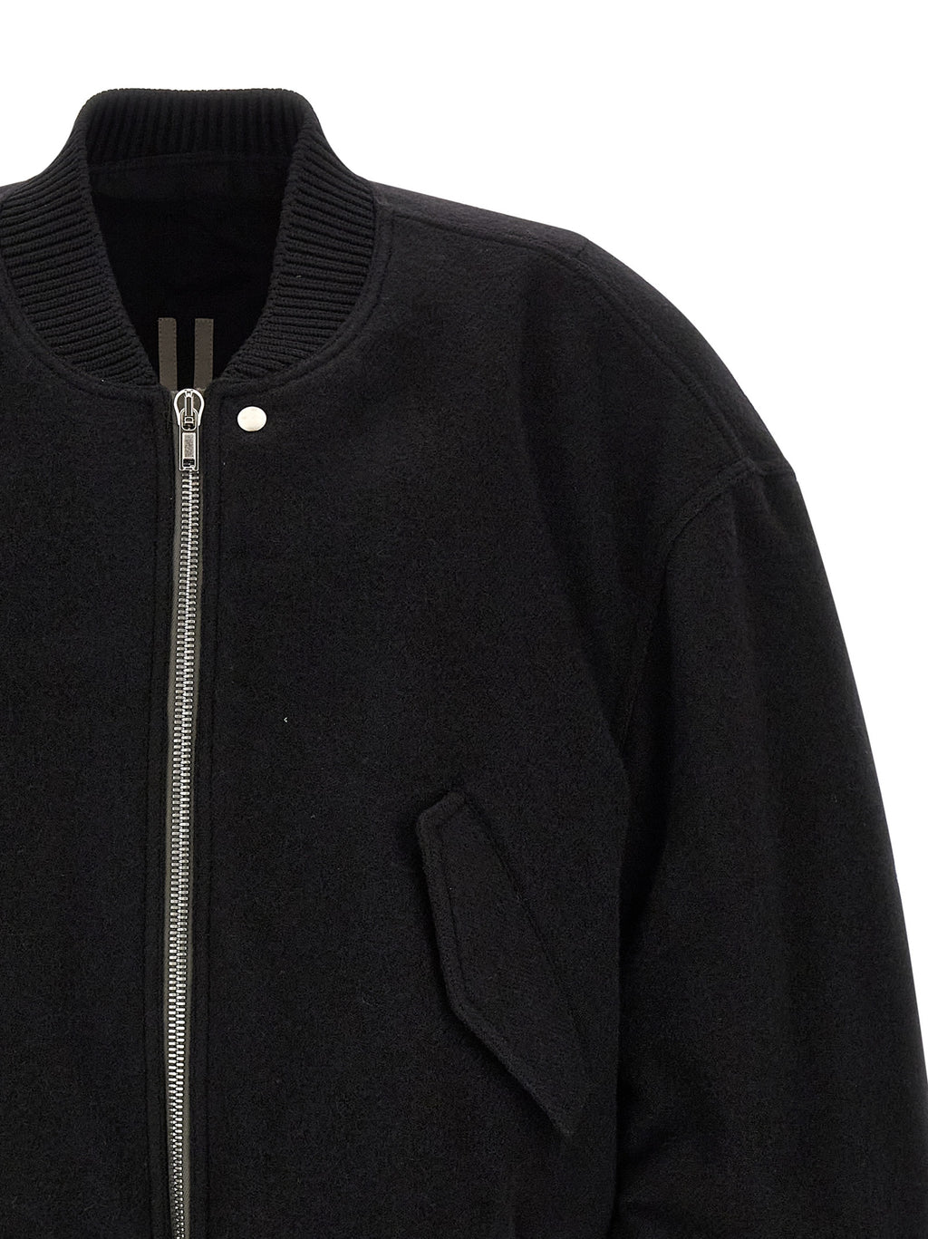 Rick Owens Black Virgin Wool Bomber