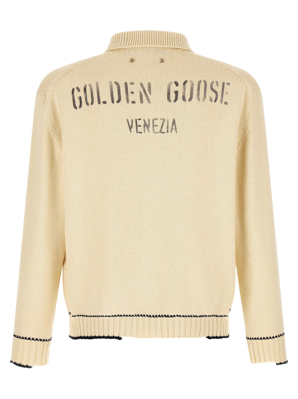 Golden Goose White Cotton Polo Shirt