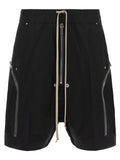 Rick Owens Black Cotton Bermuda Shorts