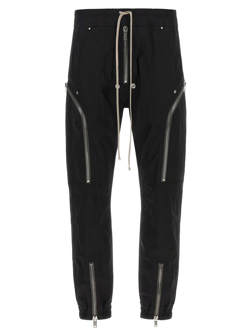 Rick Owens Black Cotton Cargo Pants