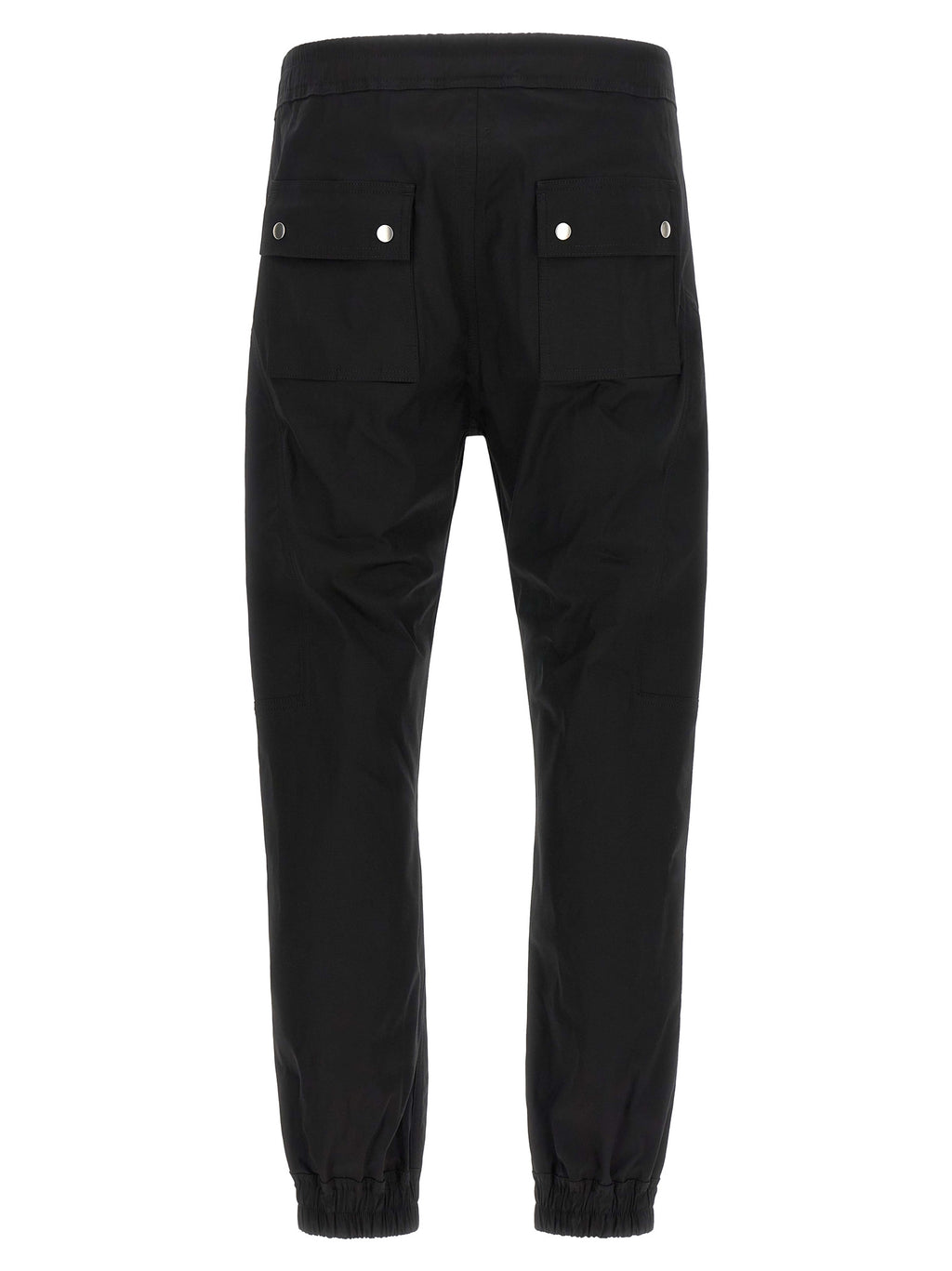 Rick Owens Black Cotton Cargo Pants