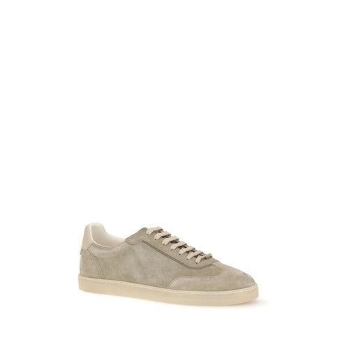 Brunello Cucinelli Beige Kalfsleren Bos Taurus Sneakers