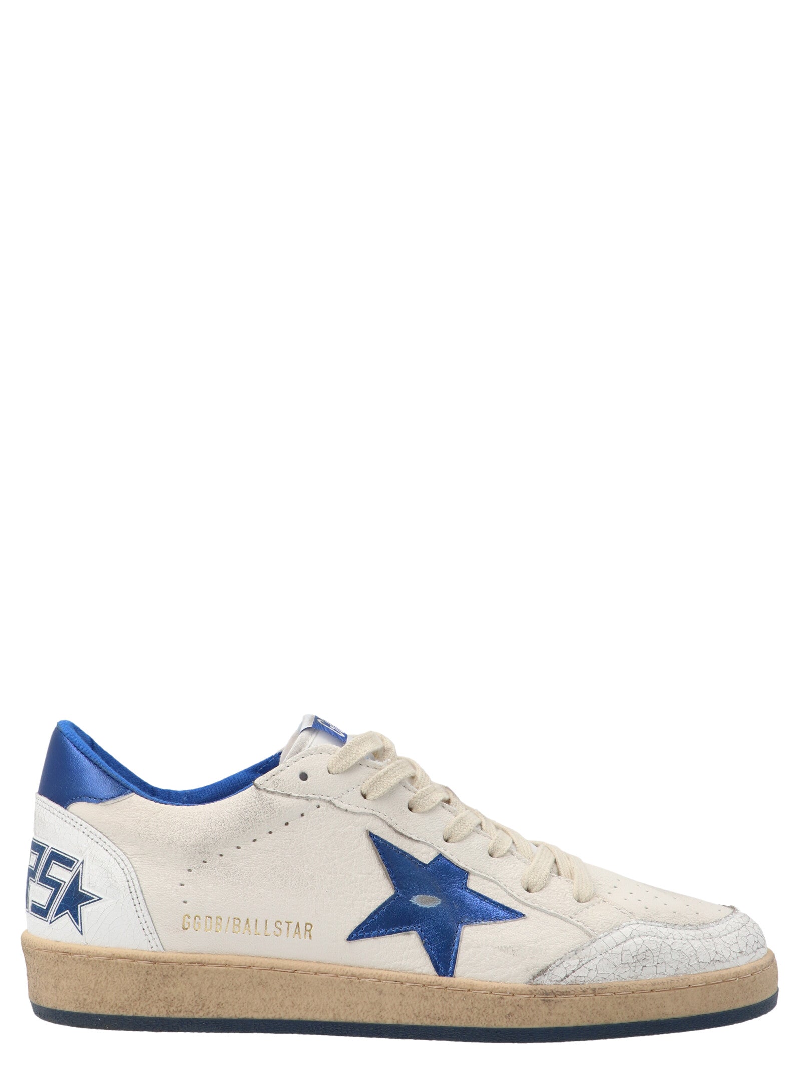 Golden Goose Blue Leather Low Top Sneakers