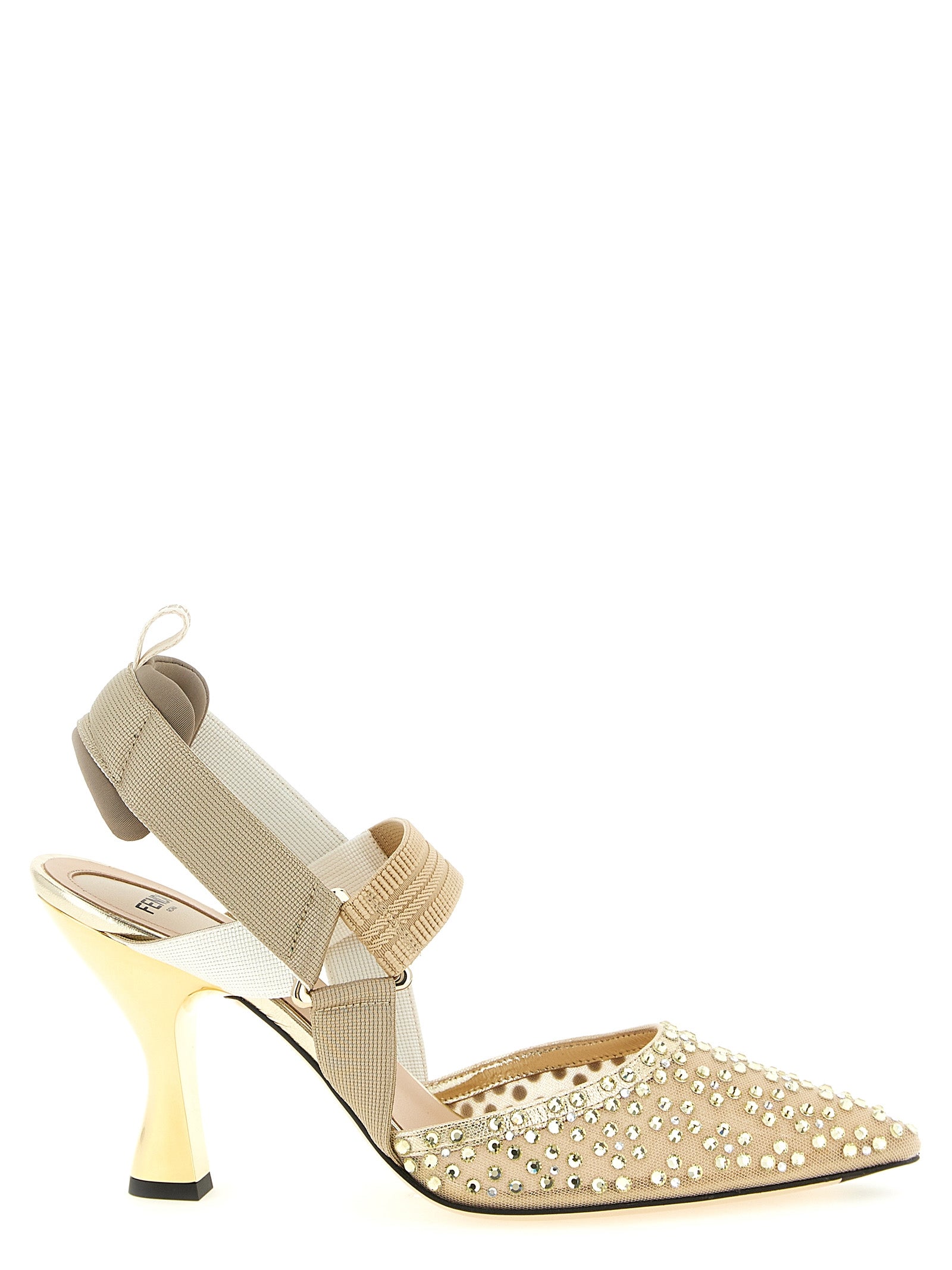Fendi Beige Polyamide High Heel Pumps