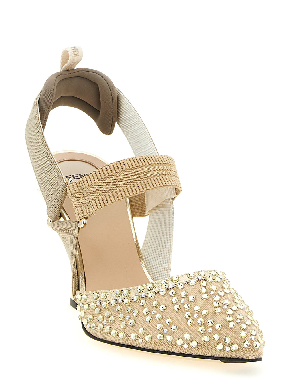 Fendi Beige Polyamide High Heel Pumps