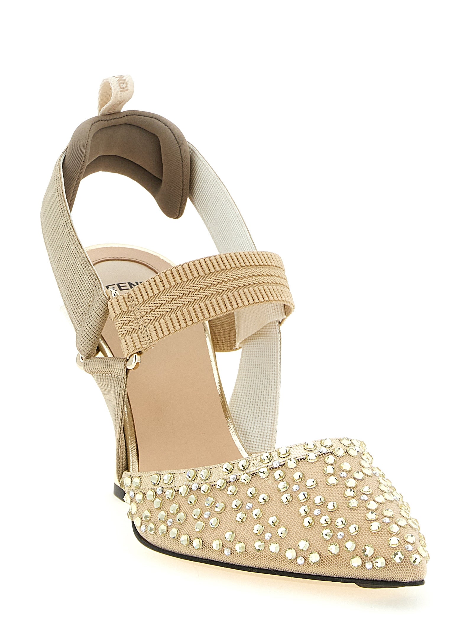 Fendi Beige Polyamide High Heel Pumps
