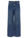 Moschino Blue Cotton Relaxed Fit Jeans