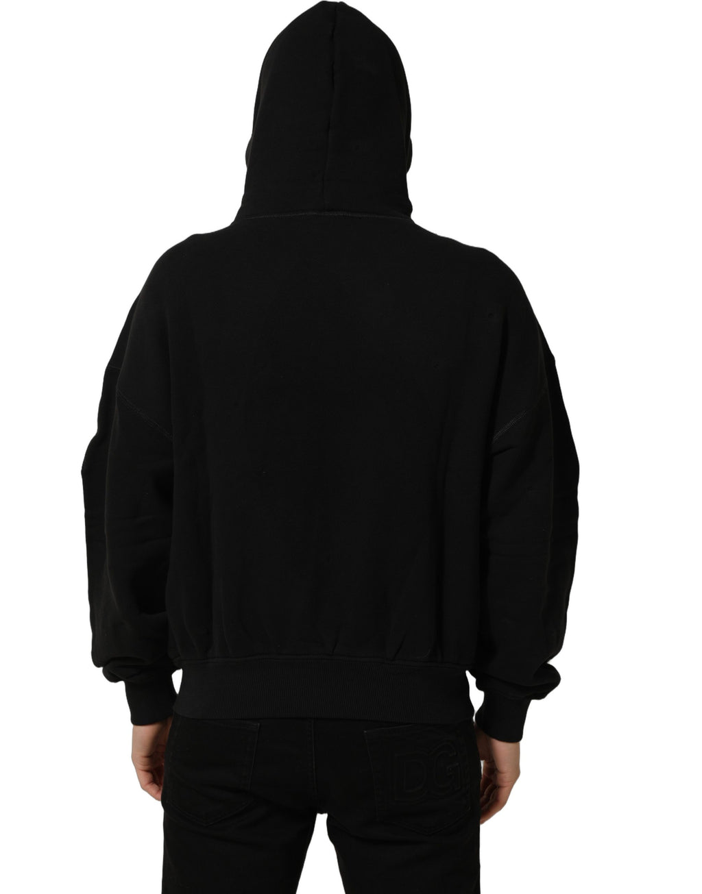 Dolce & Gabbana Zwarte Katoenen Milano1984 Print Hoodie Sweater