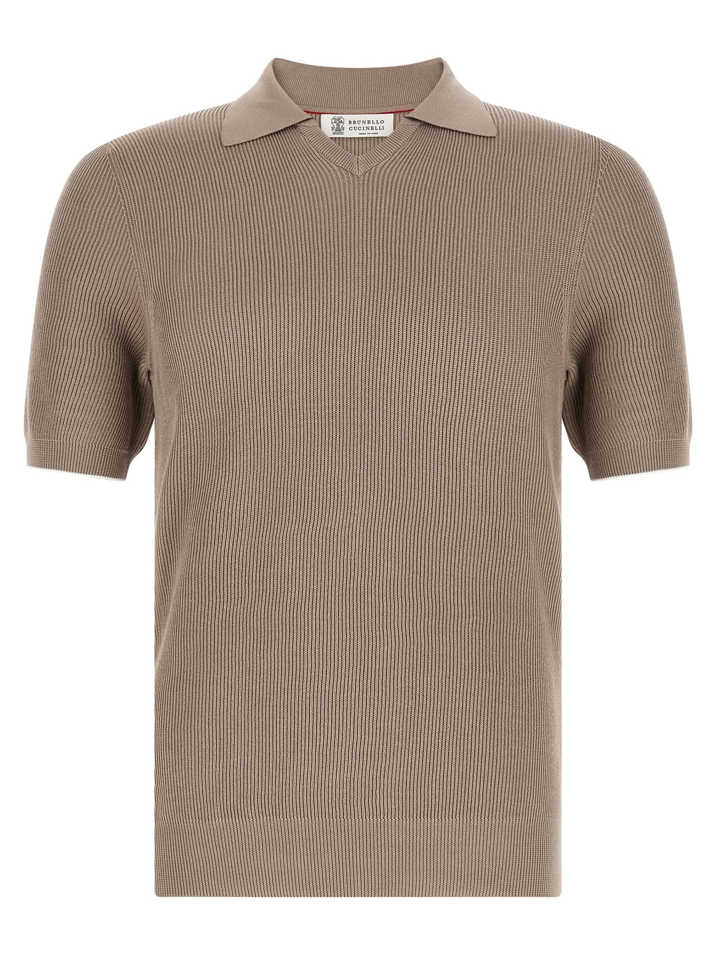 Brunello Cucinelli Brown Cotton Polo Shirt