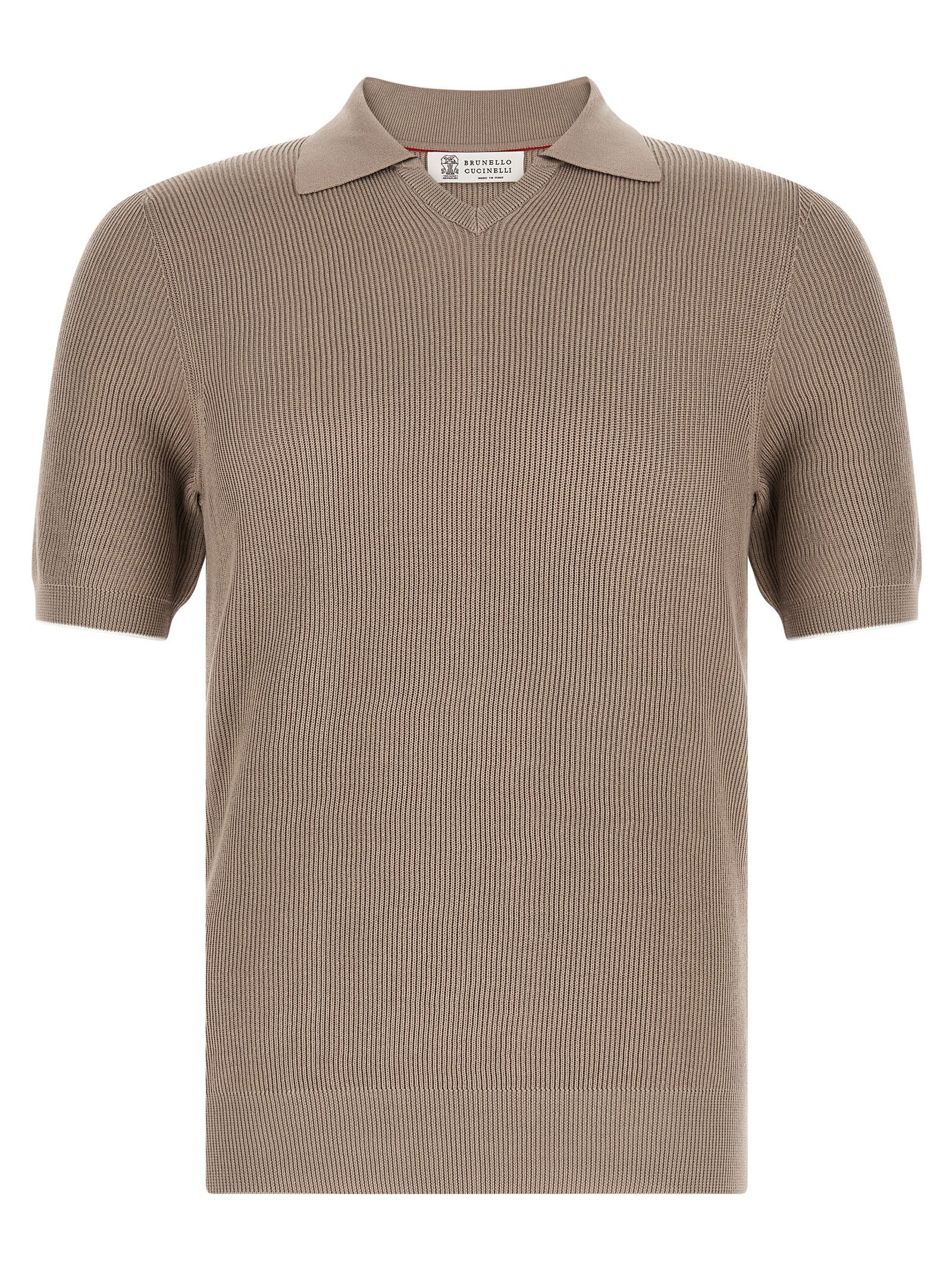 Brunello Cucinelli Brown Cotton Polo Shirt