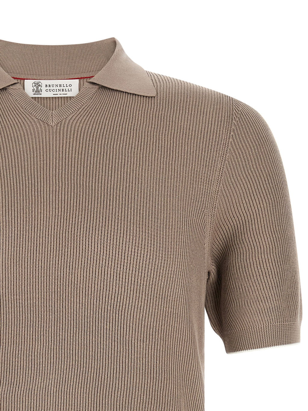Brunello Cucinelli Brown Cotton Polo Shirt
