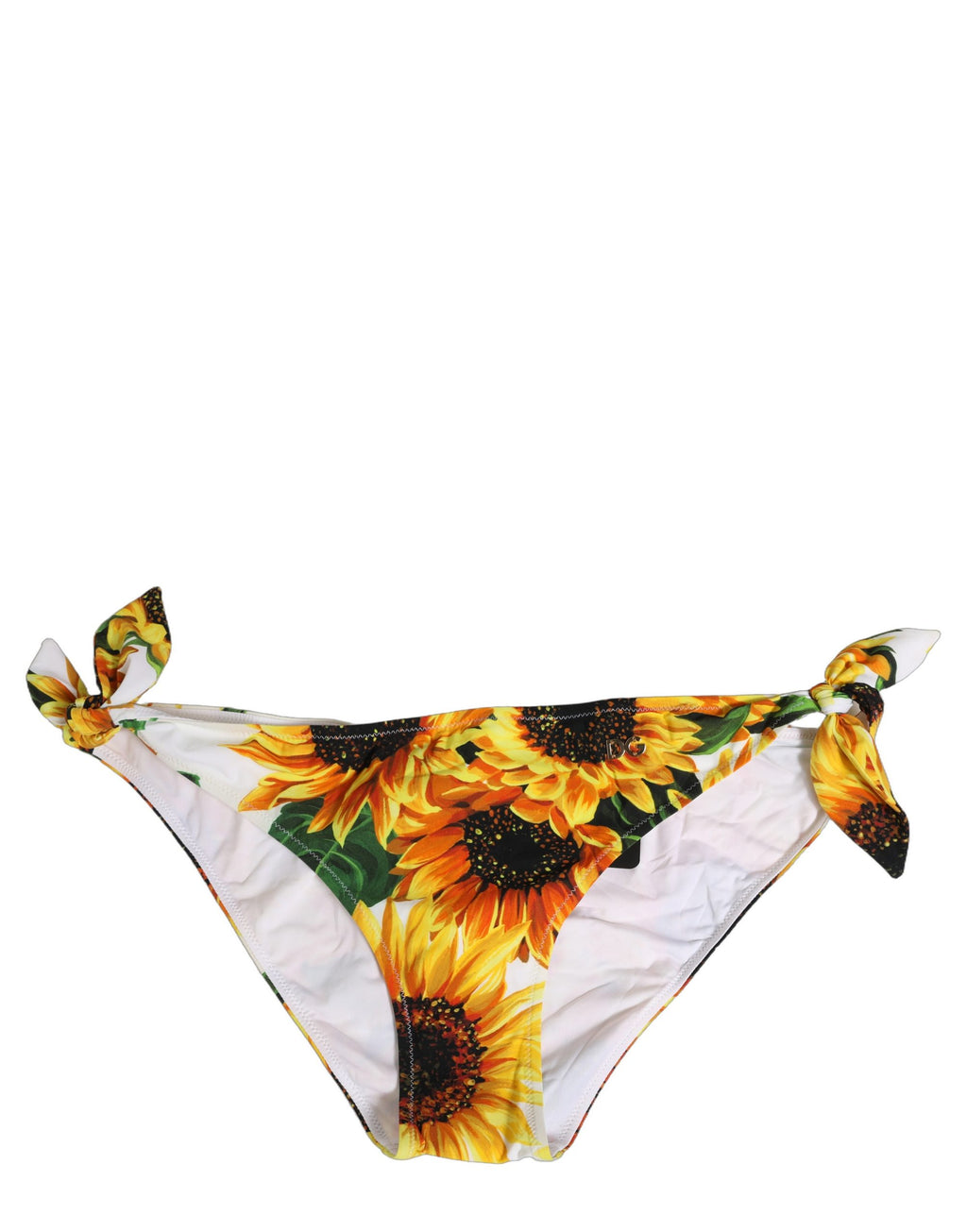 Dolce & Gabbana Gelbe Nylon Sonnenblumen Bikinihose Bademode