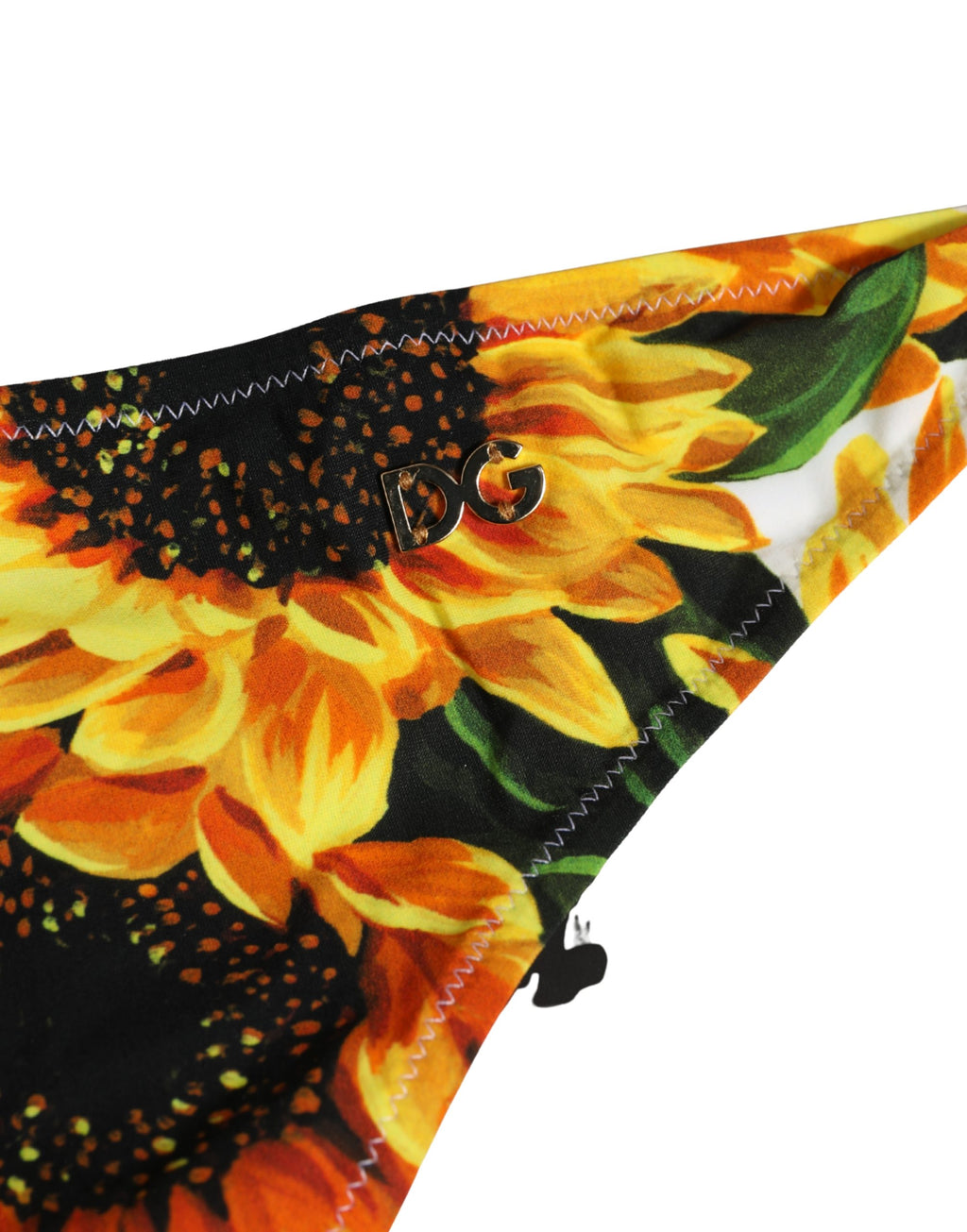 Dolce & Gabbana Gelbe Nylon Sonnenblumen Bikinihose Bademode