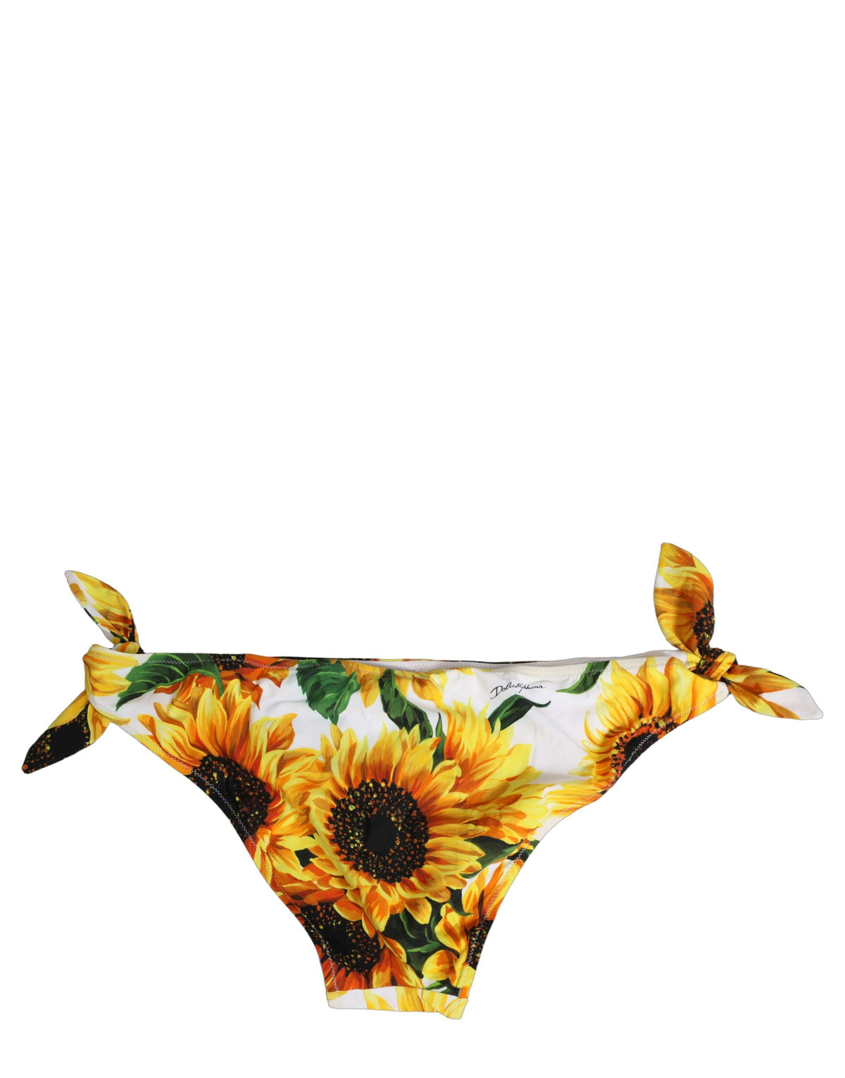 Dolce & Gabbana Gelbe Nylon Sonnenblumen Bikinihose Bademode