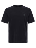 Brunello Cucinelli Blue Cotton T-Shirt