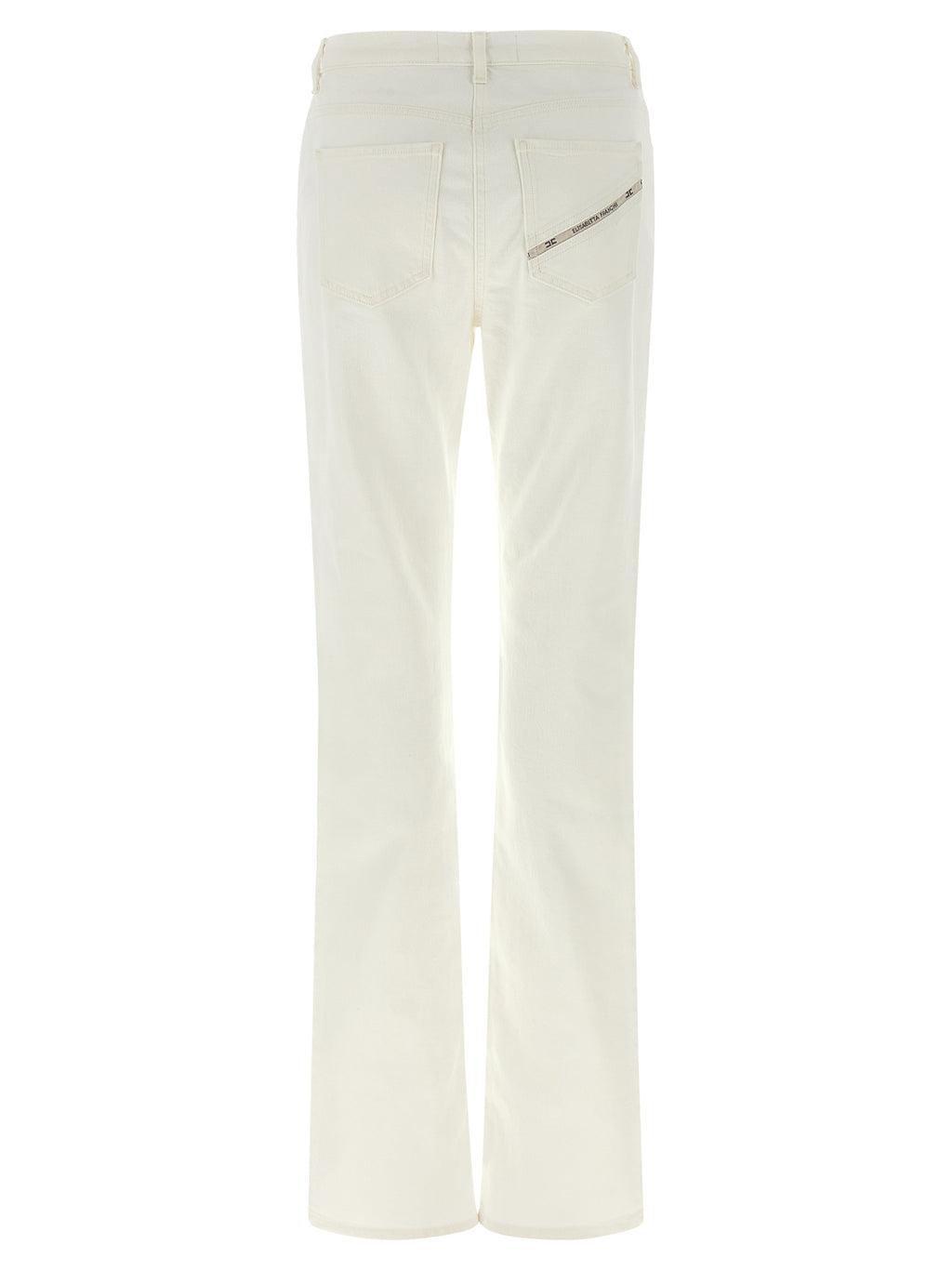 Elisabetta Franchi White Cotton Jeans Denim