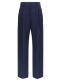 Blazé Milano Blue Linen Casual Pants