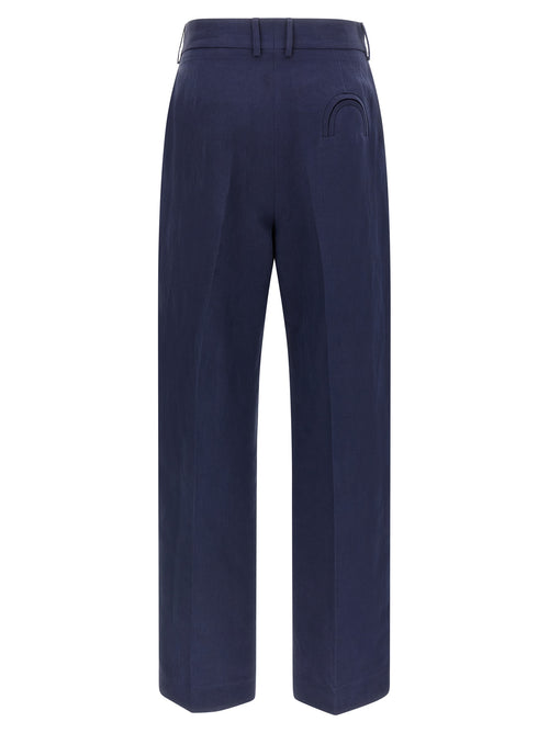 Blazé Milano Blue Linen Casual Pants