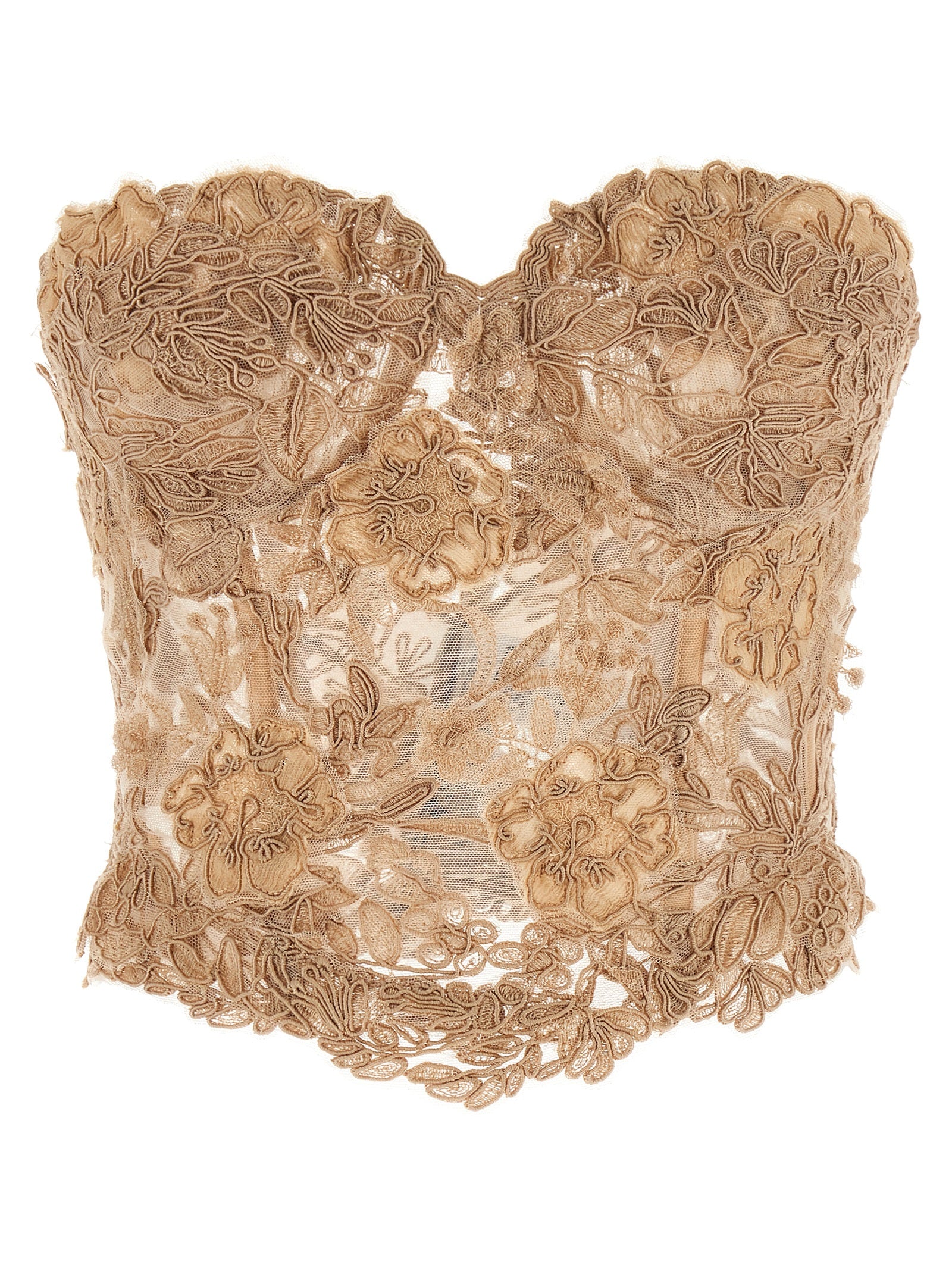 Ermanno Scervino Beige Cotton Tank Tops