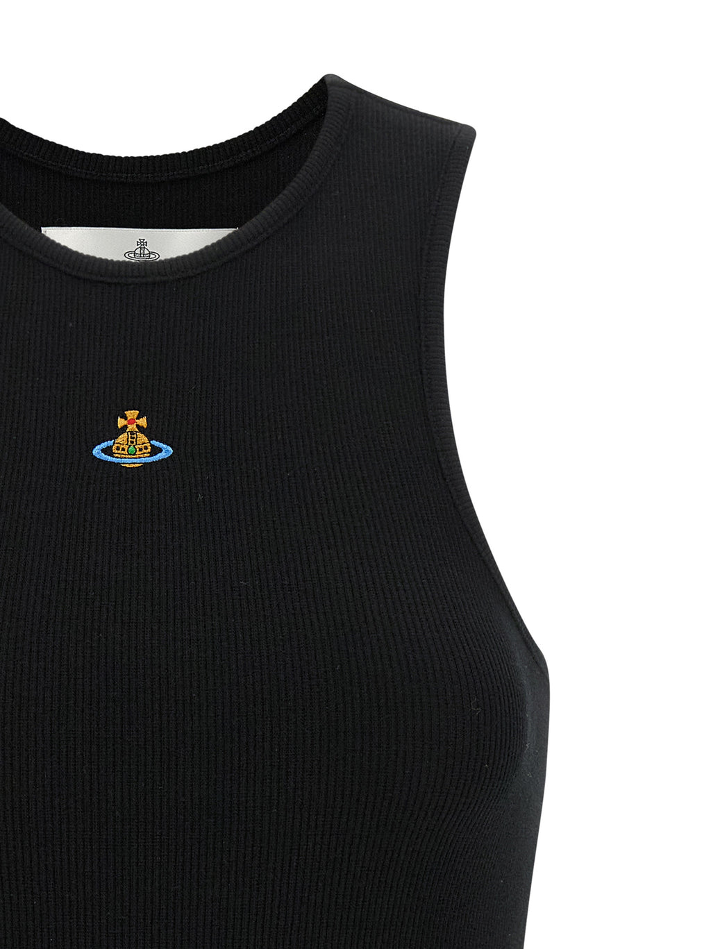 Vivienne Westwood Black Cotton Sleeveles T-Shirt