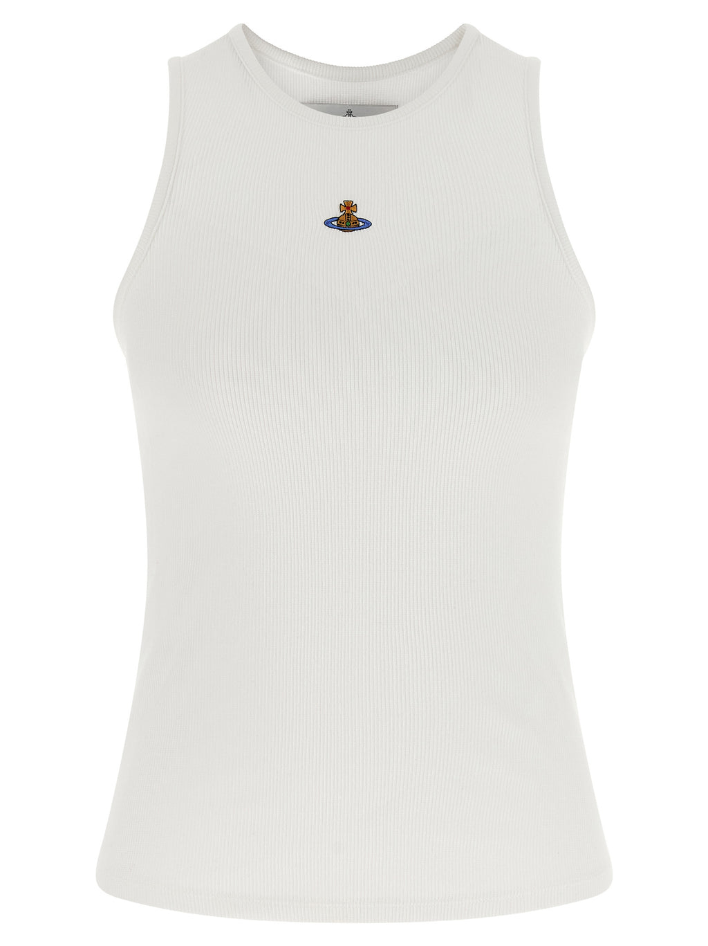 Vivienne Westwood White Cotton Sleeveles T-Shirt