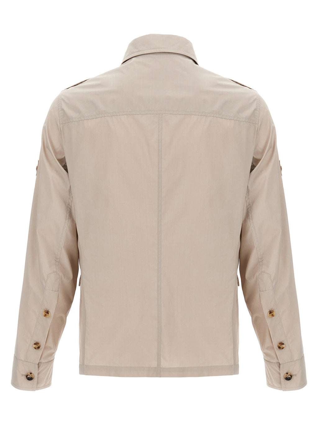 Brunello Cucinelli Beige Cotton Full-Length Jacket