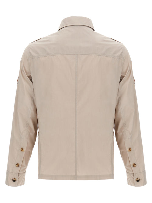 Brunello Cucinelli Beige Cotton Full-Length Jacket