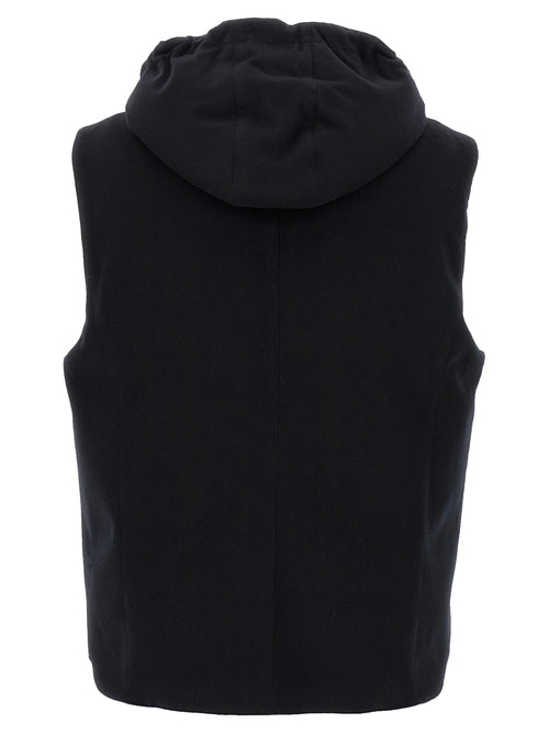 Brunello Cucinelli Schwarze Ärmellose Wolljacke