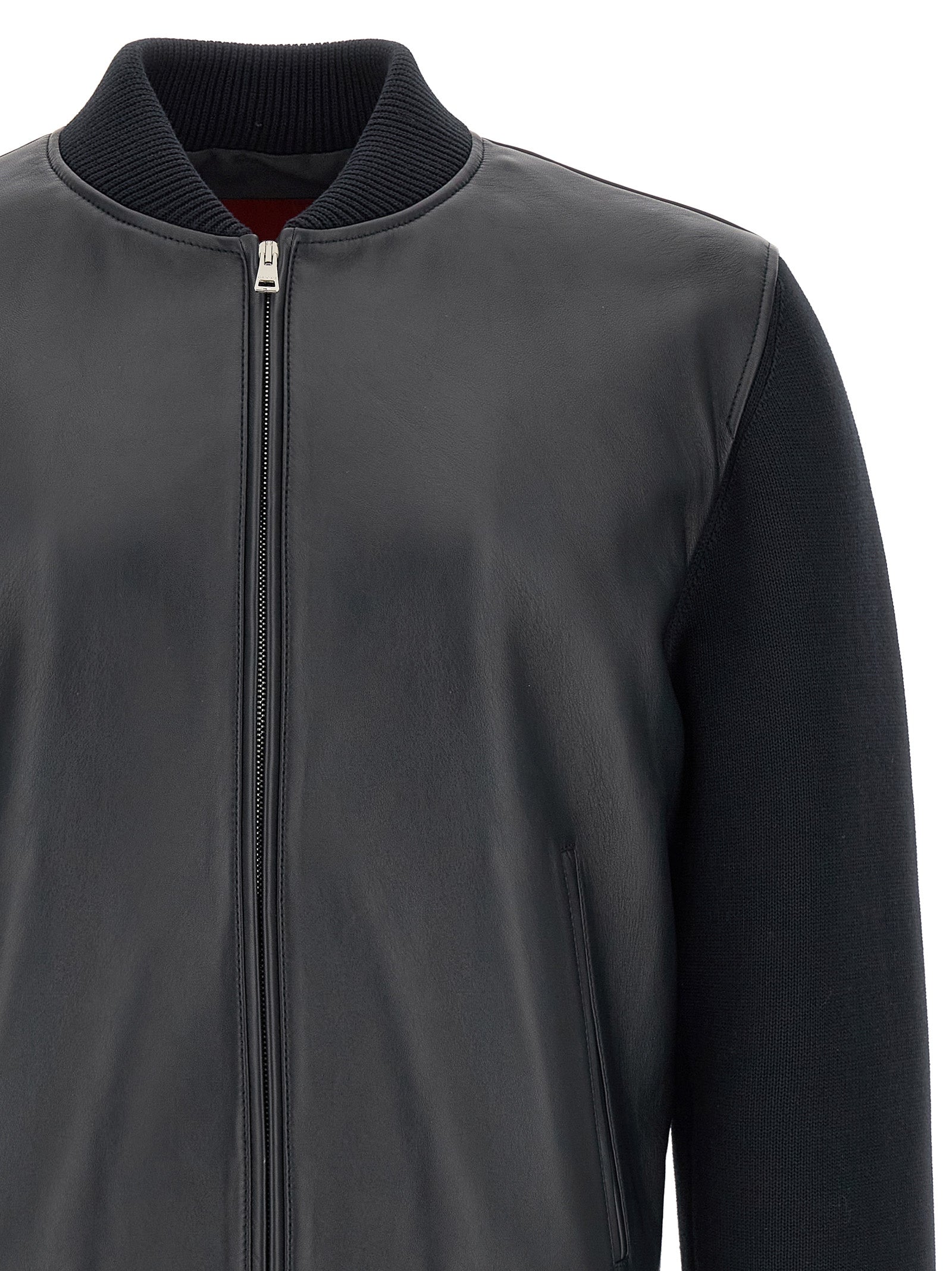 Gucci Blue Lamb Leather Leather Jacket