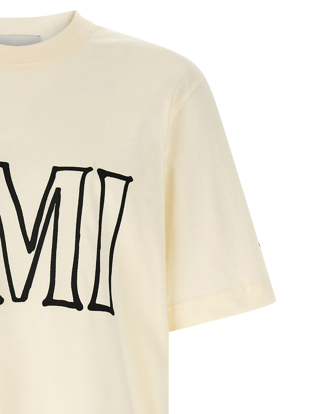 Ami Paris Beige Cotton T-Shirt