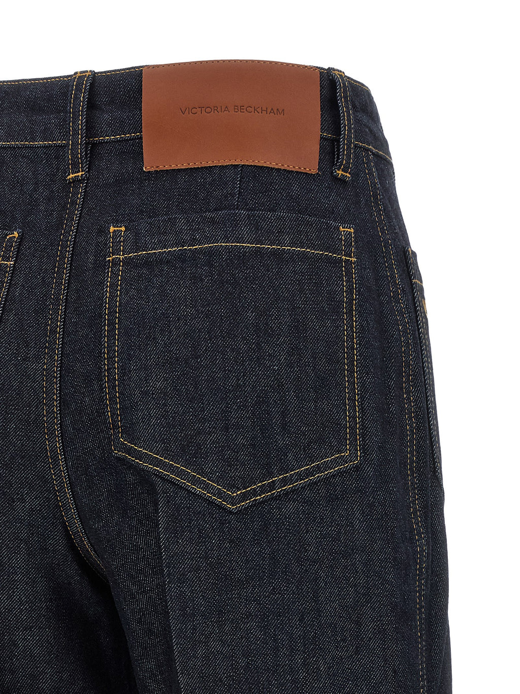 Victoria Beckham Blue Cotton Flared Jeans